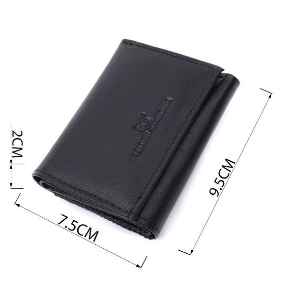 Удобный компактный кошелек с монетницей из натуральной кожи ST Leather 22742 Черный b22742 фото