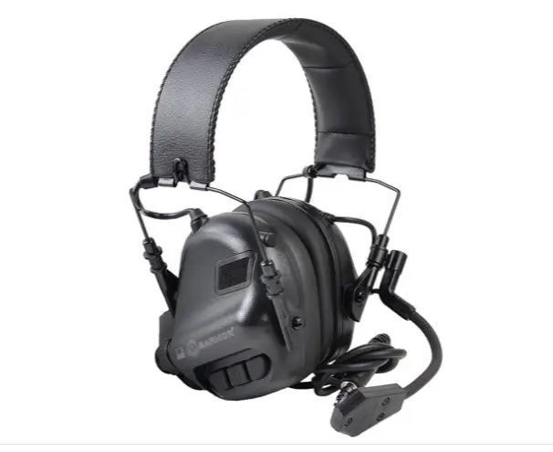 Тактические активные наушники Earmor М32 + крепление чебурашка OPS Core Черный L900894 фото