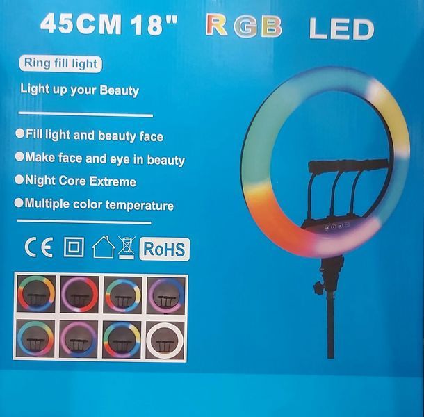 Світлодіодна кільцева лампа MJJ-45см USB LED (Кольорова) L900262 фото