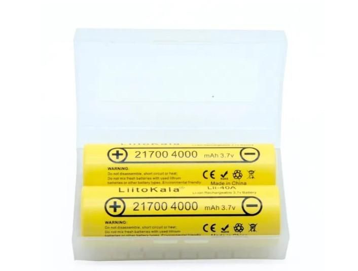Акумулятор Liitokala 21700 Lii-40A 3.7 V 4000mAh в кейсі Оригінал L217009 фото