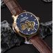 Чоловічий наручний годинник Besta Skeleton UA (Коричневий) L703009 фото 8