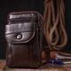 Компактная мужская сумка на пояс из натуральной кожи Vintage 22141 Коричневый b22141 фото 6