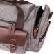 Дорожня сумка текстильна з кишенею Vintage 20191 Сіра 45х25х22 см b20191 фото 8