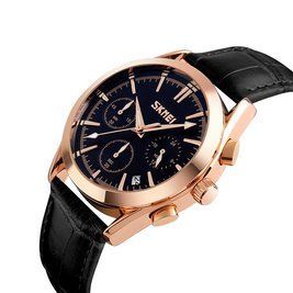 Чоловічий годинник Skmei Prestige 9127 Black класичні L158161 фото