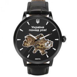 Чоловічий наручний годинник Besta Skeleton UA (Чорний) L7030091 фото