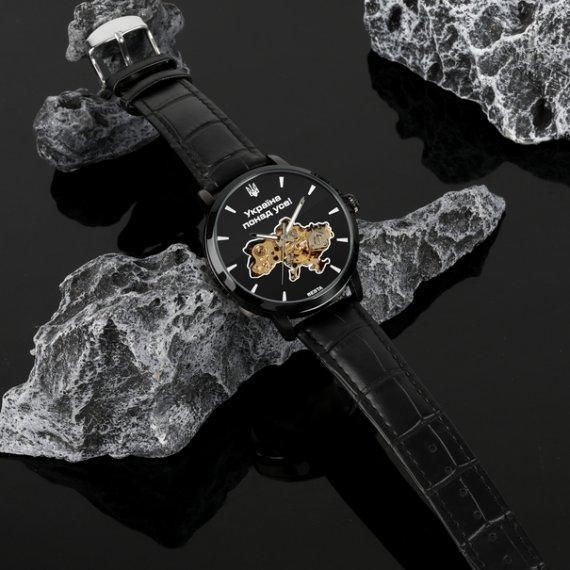 Чоловічий наручний годинник Besta Skeleton UA (Чорний) L7030091 фото