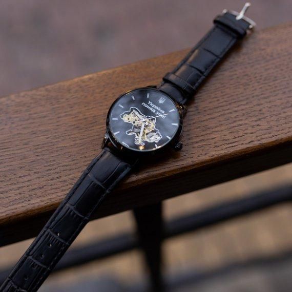Чоловічий наручний годинник Besta Skeleton UA (Чорний) L7030091 фото