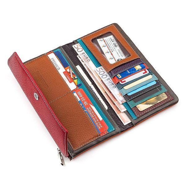 Кошелек женский ST Leather 18406 многофункциональный Красный b18406 фото