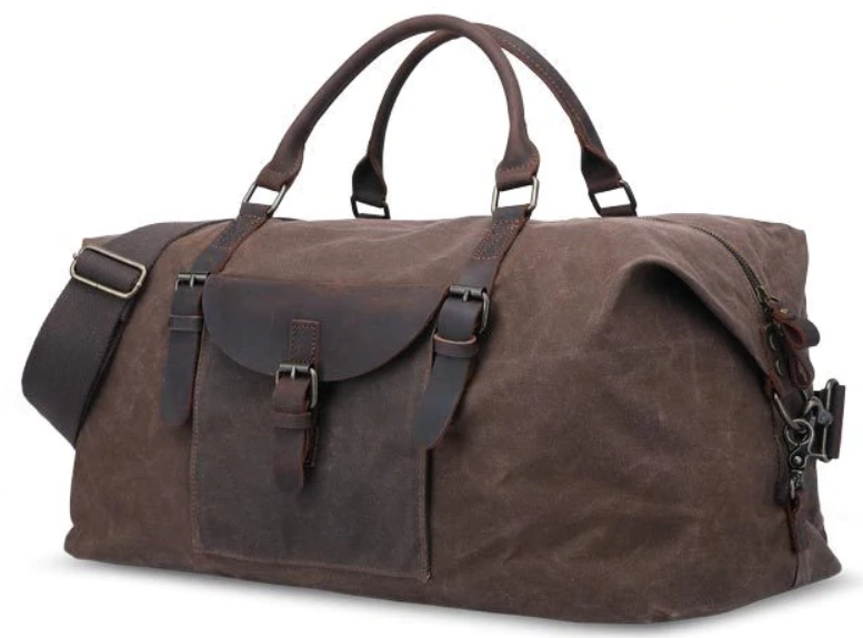 Дорожная сумка текстильная Vintage 20058 Коричневая 54х32х27 см b20058 фото