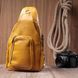 Женская сумка из экокожи с акцентом на текстильную лямку Vintage 22775 Желтая b22775 фото 9