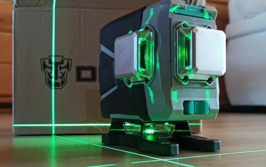 Лазерный уровень Deko 3D DKLL12tdP02 12 линий Откалиброван Зеленый луч (штатив 1.02м) L718534 фото