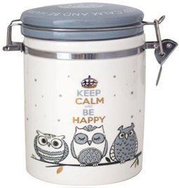 Банка керамическая Be Happy &laquo;Совушки&raquo; 700 мл, крышка с защелкой ST-629-18 фото