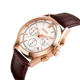 Чоловічий годинник Skmei Prestige 9127 класичний Коричневий L158162 фото