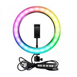 Светодиодная кольцевая лампа MJJ-36 см USB LED RGB с держателем для телефона L900259 фото