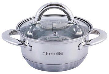 Каструля Kamille Millay 3.4 л з нержавіючої сталі з 7-шаровим індукційним дном KM-5773 фото