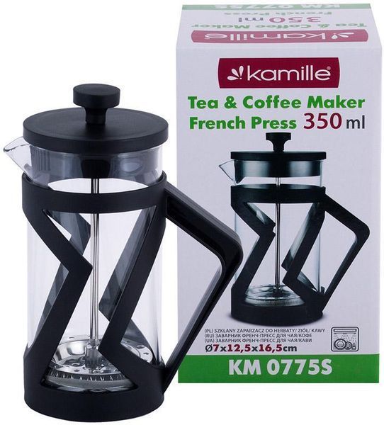 Френч-пресс Kamille Jeff 350 мл с пластиковой ручкой KM-0775S фото