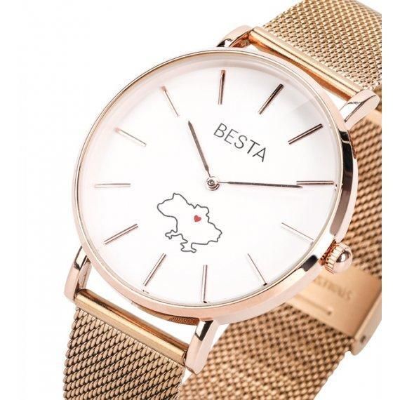 Годинник наручний класичний Besta Love UA Rosegold L703052 фото