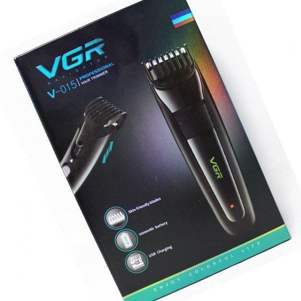 Машинка акумуляторна для стрижки VGR V-015 (Чорний) L01500 фото