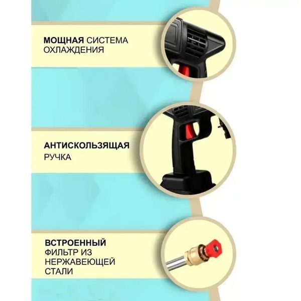 Автомийка високого тиску 48V (2 акумулятори) в кейсі L703818 фото