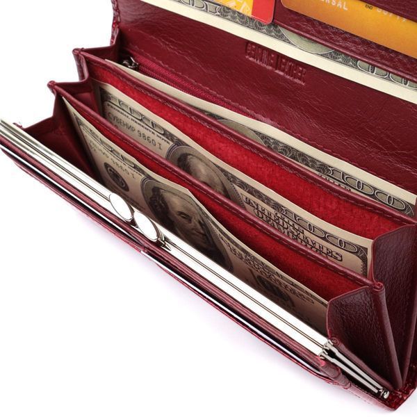 Кошелек для женщин из натуральной лакированной кожи ST Leather 22680 Красный b22680 фото