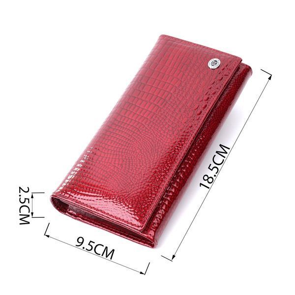 Кошелек для женщин из натуральной лакированной кожи ST Leather 22680 Красный b22680 фото