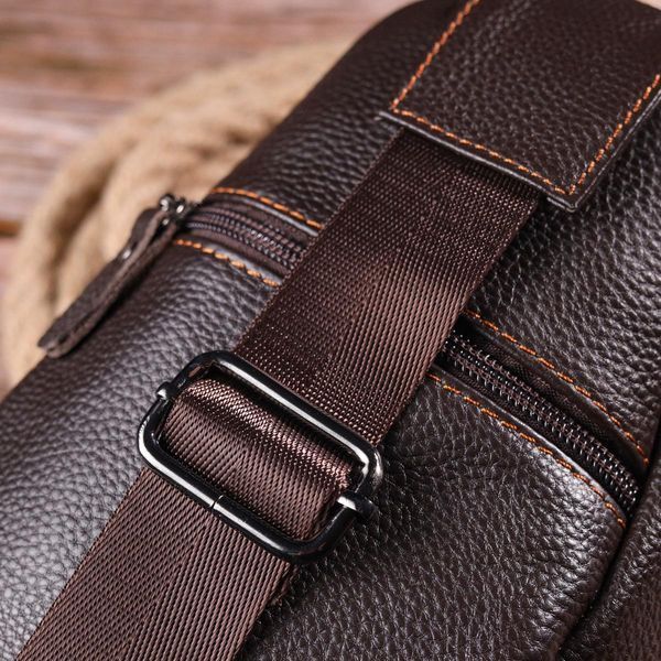 Удобная мужская сумка через плечо из натуральной кожи 21308 Vintage Коричневая b21308 фото