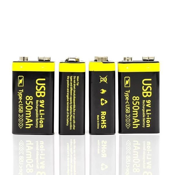 Акумулятор Крона 850mAh 9v USB (Чорний) L707835 фото