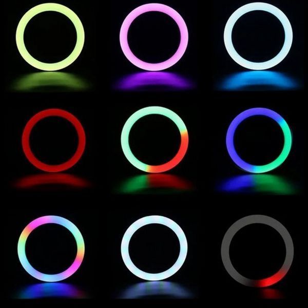 Светодиодная кольцевая лампа MJJ-36 см USB LED RGB с держателем для телефона L900259 фото