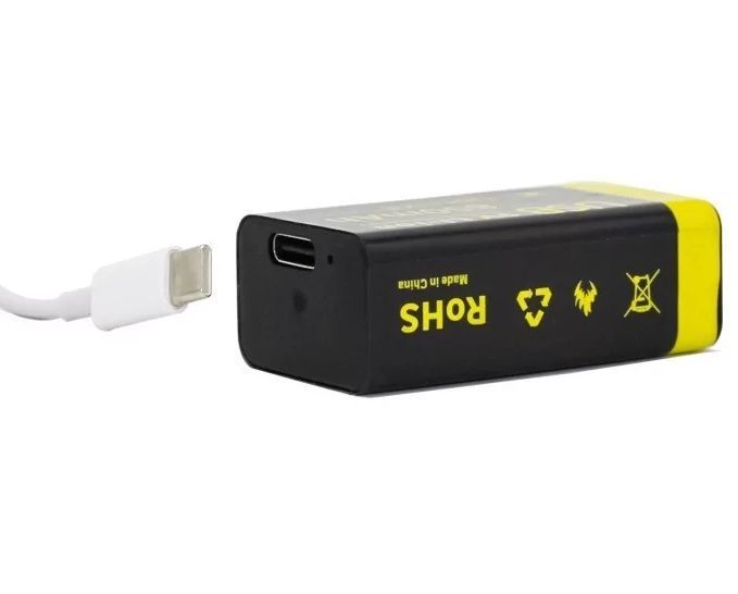 Акумулятор Крона 850mAh 9v USB (Чорний) L707835 фото
