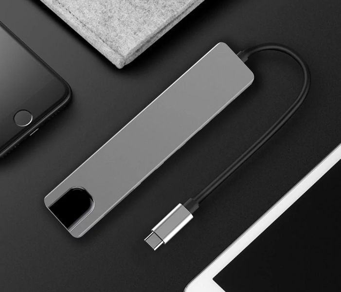 Универсальный USB концентратор для MacBook на 8-Port USB TypeC 3.0 Mini Hub SD, TF, RJ 45 L900849 фото