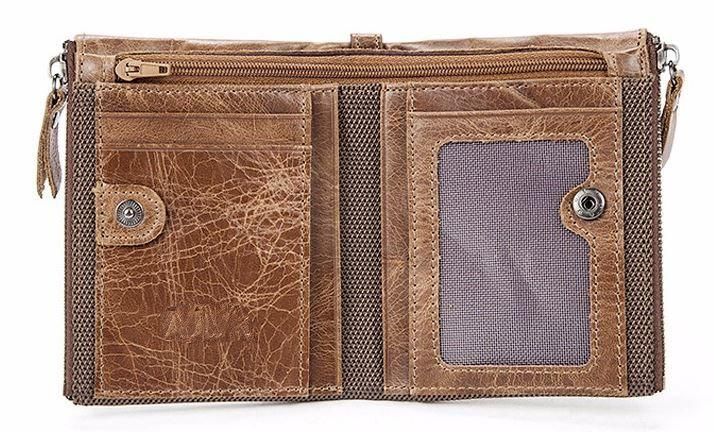 Кошелек мужской Vintage 14684 кожаный Cветло-коричневый b14684 фото