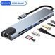 Универсальный USB концентратор для MacBook на 8-Port USB TypeC 3.0 Mini Hub SD, TF, RJ 45 L900849 фото 3