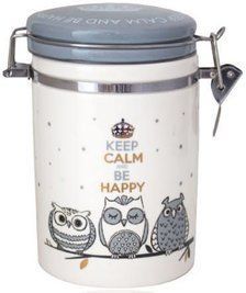 Банка керамическая Be Happy &laquo;Совушки&raquo; 1.2 л, крышка с защелкой ST-631-18 фото