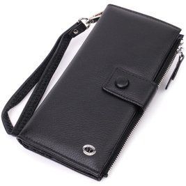 Женский вертикальный кошелек-клатч из натуральной кожи ST Leather 22537 Черный b22537 фото