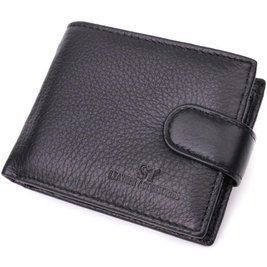 Небольшой вместительный кошелек из натуральной кожи ST Leather 22456 Черный b22456 фото