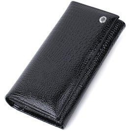 Женский кошелек из натуральной лакированной кожи ST Leather 22679 Черный b22679 фото
