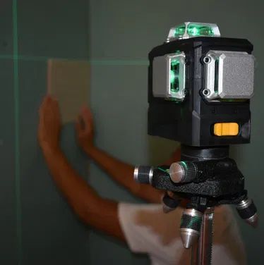 Лазерный уровень Deko 3D Бирюзовый луч 12 линий + штатив 1.02м L718531 фото