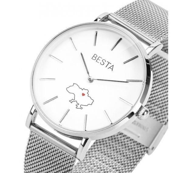 Годинник наручний класичний Besta Love UA Сріблястий L7030521 фото