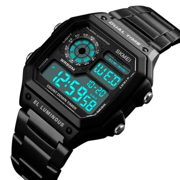 Чоловічий годинник Skmei 1335 Ripple Black L133593 фото