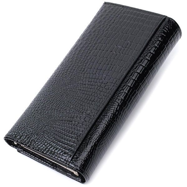 Жіночий гаманець із натуральної лакованої шкіри ST Leather 22679 Чорний b22679 фото