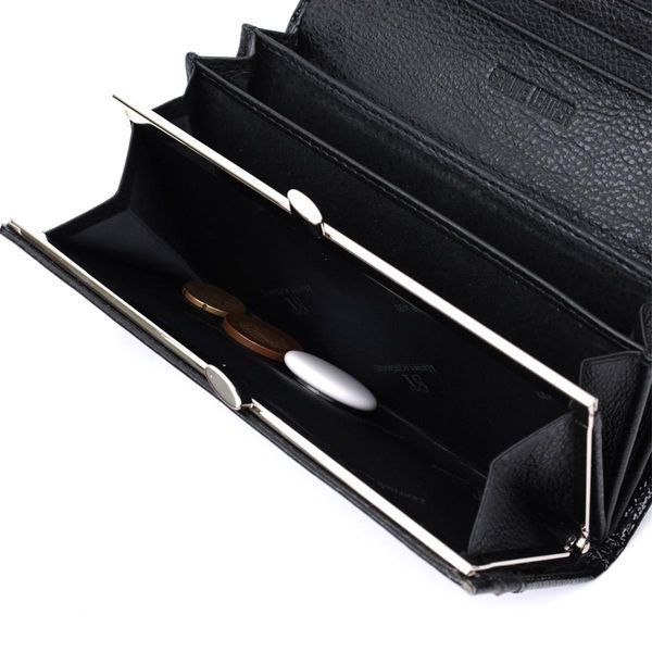 Жіночий гаманець із натуральної лакованої шкіри ST Leather 22679 Чорний b22679 фото