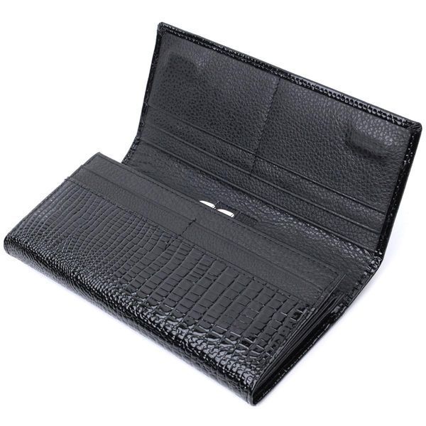 Жіночий гаманець із натуральної лакованої шкіри ST Leather 22679 Чорний b22679 фото
