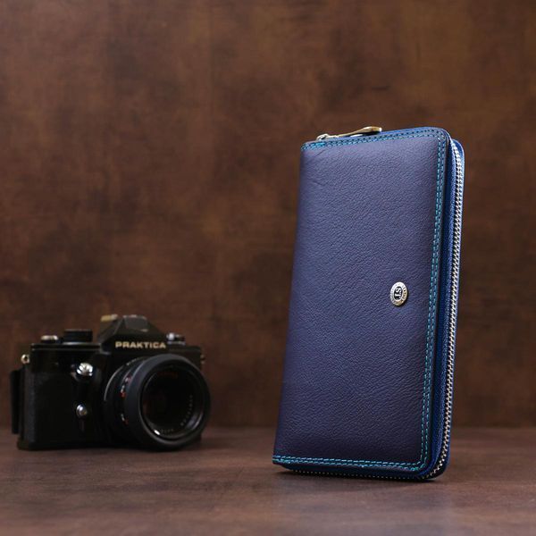 Кошелек женский ST Leather 18375 (SB71) на молнии Синий b18375 фото