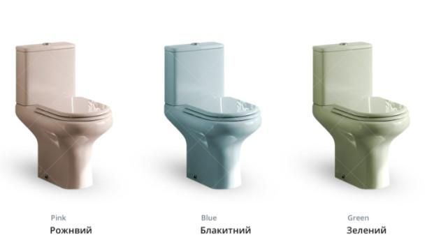 Комплект Compact RAK Ceramics (унитаз бачок крышка АВС) Розовый L10618 фото