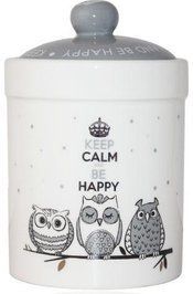 Банка керамическая Be Happy &laquo;Совушки&raquo; 990 мл ST-6923-18 фото