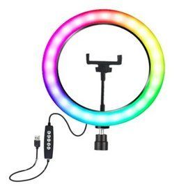 Светодиодная кольцевая лампа MJJ-30 LED RGB &Oslash;30 см USB + держатель L900258 фото