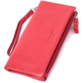Кошелек-клатч для женщин с двумя молниями из натуральной кожи ST Leather 22526 Красный b22526 фото