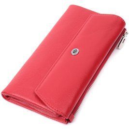Портмоне для женщин с блоком для карт из натуральной кожи ST Leather 22699 Красный b22699 фото