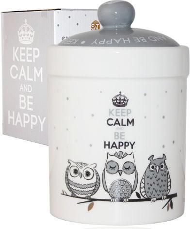 Банка керамічна Be Happy "Совушки&raquo; 990 мл ST-6923-18 фото