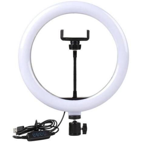 Светодиодная кольцевая лампа MJJ-30 LED RGB &Oslash;30 см USB + держатель L900258 фото
